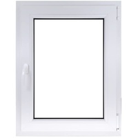ECOPROF Kellerfenster | Langlebiges Kunststoff-Fenster | Maße 70x90 cm (700x900 mm) | Dreh-Kipp Fenster DIN Rechts | Farbe: Weiss | 70mm Profil