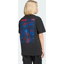 adidas Marvel Spider-MAN Graphics Tee, Black/Off White, 7-8 Years
