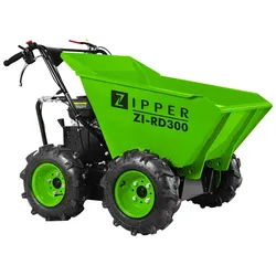 Dumper ZIPPER "ZI-RD300", grün, B:77,5cm H:88cm L:113,5cm, Motorschubkarren, 125 l, 6,5 PS, Topseller