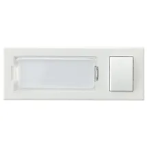 ChiliTec Klingeltaster mit Namensschild, weiß Kunststoff, 91x32x18mm