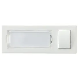 ChiliTec Klingeltaster mit Namensschild, weiß Kunststoff, 91x32x18mm