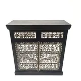 Marrakesch Orient & Mediterran Interior Afrikanische geschnitzte Kommode Simba 93 x 0 x 0 cm Braun