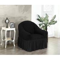 Sofahusse Sofabezug Sesselbezug elastische Sofahusse mit Schaumstoff-Ankern SF, My Palace, Neues Wohngefühl mit Premium Sofabezügen schwarz
