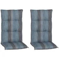 BEO Sitzauflage Hochlehner Tissa 2er-Set Blau-Grau