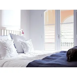 Klemmfix 2er Set Fensterfolie selbsthaftend Streifen LxB 200x67 cm Sichtschutzfolie Anti-UV statische Haftung Folie selbstklebend, 201916000-2