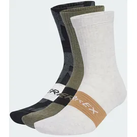adidas Terrex Multi Funktionssocken 3er Pack cappuccino/oliv/schwarz/weißmeliert 46-48