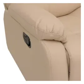 Mendler 2er Kinosessel HWC-O62, Relaxsessel Fernsehsessel mit Armlehne, Liegefunktion Kunstleder ~ creme