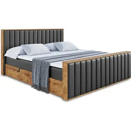 altdecor Boxbett 160 x 200 cm H3 Schwarz