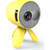 Mini Projektor Kinder 1080P High Definition LED Startseite Portable Yellow_US Stecker - Gelb
