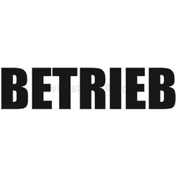 BSRR117 Georg Schlegel Bezeichnungsschild Bezeichnung in deutsch BETRIEB weiß - 1 Stück