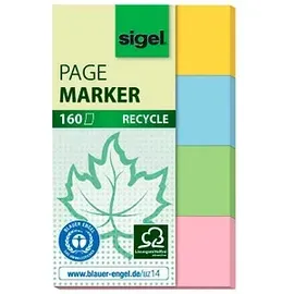 Sigel RECYCLE Haftmarker farbsortiert 4x 40 Streifen