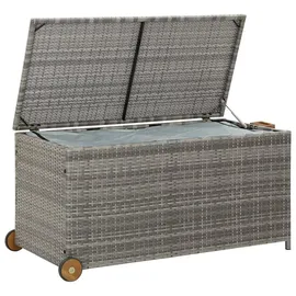 vidaXL Garten-Auflagenbox Hellgrau 120x65x61 cm Poly Rattan