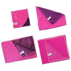 Kochblume Geschirrtuch, (Probier-Set, 4-tlg) lila|rosa
