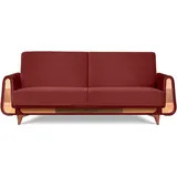 konsimo® Schlafcouch 3-Sitzer Braun/Grün