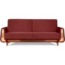konsimo® Schlafcouch 3-Sitzer Braun/Grün