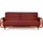 konsimo® Schlafcouch 3-Sitzer Braun/Grün