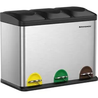 Songmics Mülltrenner 45 l Silber