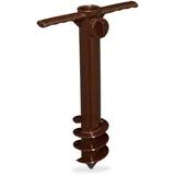 Relaxdays Bodenhülse, für Sonnenschirm braun