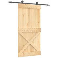 vidaXL Natürlich und Schwarz rechts 100 x 210 cm braun