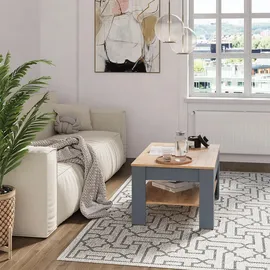 Vicco Couchtisch Milan, Anthrazit/Goldkraft Eiche, 92.2 x 65 cm