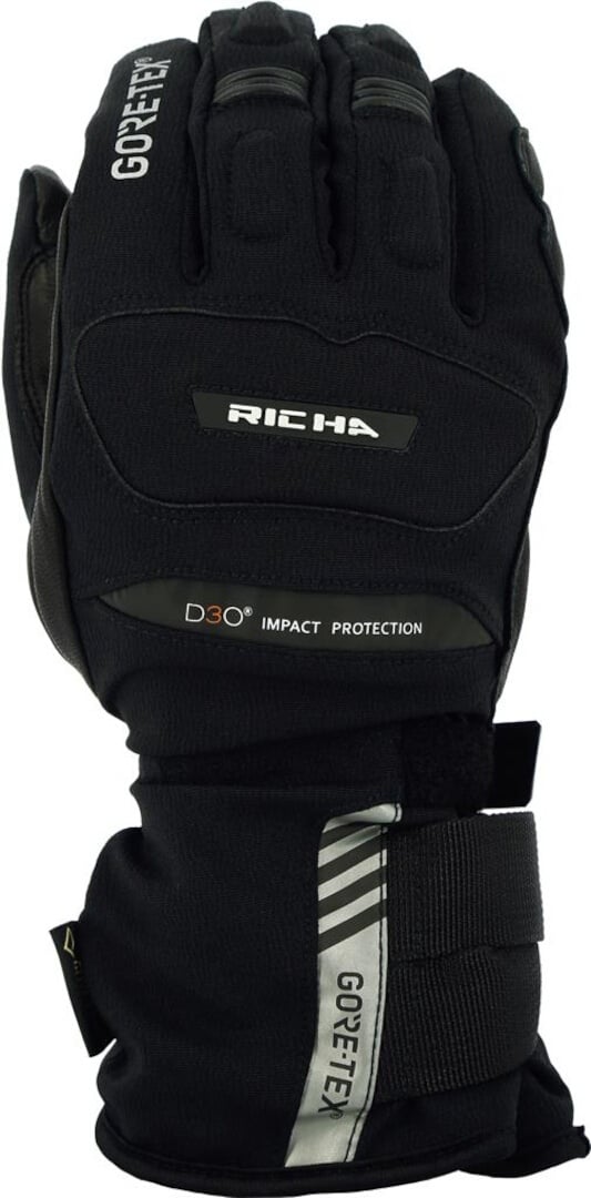 Richa North Gore-Tex waterdichte motorhandschoenen, zwart, 2XL