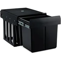 Relaxdays Einbaumülleimer 30 l Schwarz