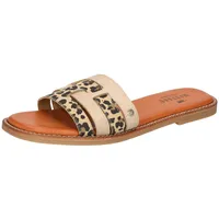 Mustang Damen 1519-701 Pantolette, beige/Multi, 37