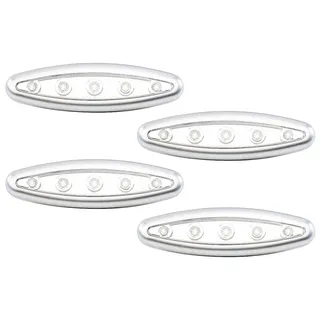 Lunartec Stick-&-Push-Light "Silver Giant" 4er-Set