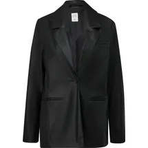 QS Indoor-Blazer in Leder-Optik | schwarz - 36