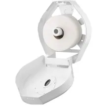 All Care PlastiQline Toilettenpapierhalter, maxi Kunststoff weiß Jumborollenhalter für eine Großrolle, Durchmesser max. 300mm