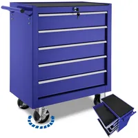 TecTake tectake® Werkzeugwagen mit 5 Schubladen - blau