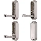 SYZOW 4 Stück Faltbarer Wandhaken, Kopfhörer Wandhalterung Klapphaken 90 °Faltbare Wandhaken Kleiderhaken Klappbare Haken Wandhandtuchhaken für Garderobe Badezimmer Küchen (Gebürsteter Nickel)