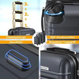 Kesser 4-Rollen 84 l grau