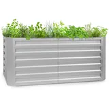 Blumfeldt High Grow Straight Hochbeet 120 x 60 x 60 cm Silber