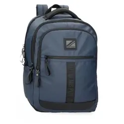 Pepe Jeans Unisex. 7342832 Hoxton Drei-Fach-Computer-Rucksack marine (OSFA), Schwarz, Lässig, Polyester