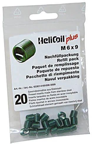 HELICOIL Nachfüllpackung plus Gewindeeinsätze M 6