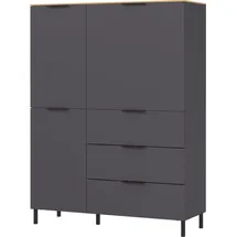 Germania Highboard 109 x 146 x 40 cm Grau/Braun