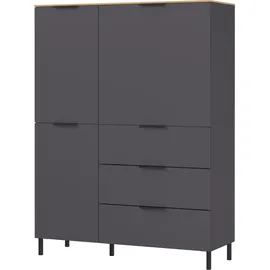 Germania Highboard 109 x 146 x 40 cm Grau/Braun