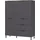 Germania Highboard 109 x 146 x 40 cm Grau/Braun