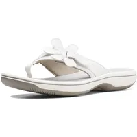 Clarks Damen Brinkley Flora Flipflop, Weiss/opulenter Garten, 39 EU