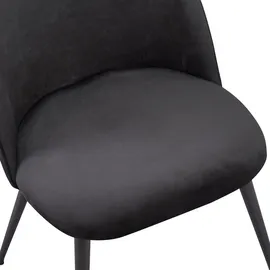 Albatros Esszimmerstuhl CAPO Samt Schwarz 4er Set