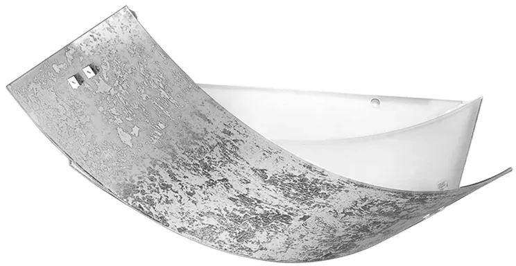 Gea Luce Weißer Glasdiffusor für Pendelleuchten – transparente, schattierte Oberfläche, dekoratives Design, E27-Fassung (kleines Glas), D.25X21,5