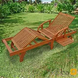 Sonnenliege Gartenliege Holzliege Deckchair Relaxliege Rollliege Liege Holz FSC