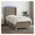 vidaXL Boxspringbett mit Matratze & LED Taupe 140x200 cm Stoff
