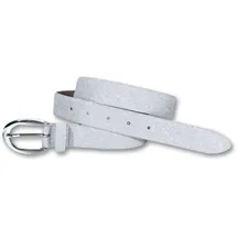 Silbergift Damengürtel Leder 100 cm silber