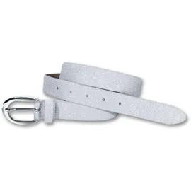 Silbergift Damengürtel Leder 100 cm silber