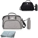 Lorelli Wickeltasche Viola Grau