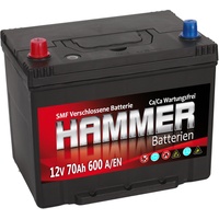 Autobatterie Hammer 12V 70Ah +Links Asia Starterbatterie ersetzt 72 74 75 80 Ah