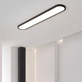 Goeco LED Rechteckig Lang Deckenlampe Drei Farbtemperaturen Deckenleuchte 3000K/4000K/6000K Moderne Deckenbeleuchtung Panel Deckenlampe Küche Esszimmer Flur Schlafzimmerlampe (Schwarz Warmes Licht,80cm)