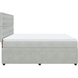 vidaXL Boxspringbett 180 x 200 cm Hellgrau